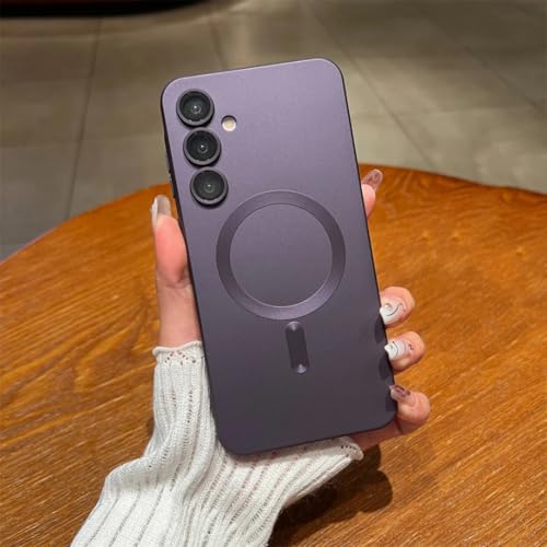 Coque Samsung A26 5G violette avec protection tpu souple et anneau magnetique