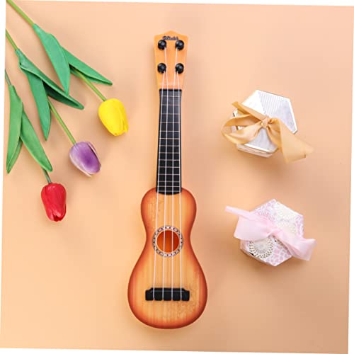 FAVOMOTO 2 Pçs Ukulele Guitarra Mini Quatro Amarelo Com Tamanho De Jogo Musical Crianças Instrumento