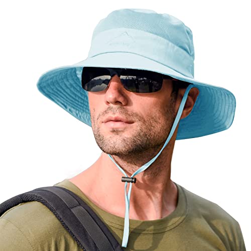 Image of Sun Hats for Men Women Fishing Hat UPF 50+ Breathable Wide Brim Summer UV Protection Hat