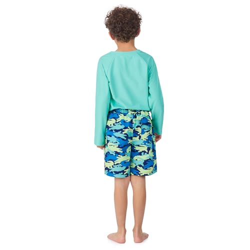Image of Saint Eve Kids 2 Piece Swim Suit Short & Trunks Set with UPF 50+ Protection - Rash Guard Swimsuit Top & Shorts Sets for Boys