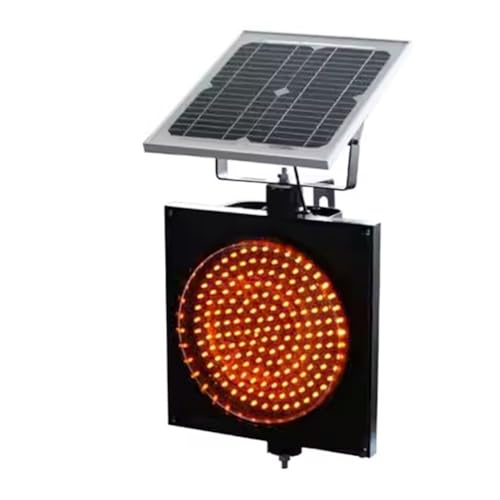 Feu de signalisation solaire à LED jaune résistant aux pannes électriques pour intersection