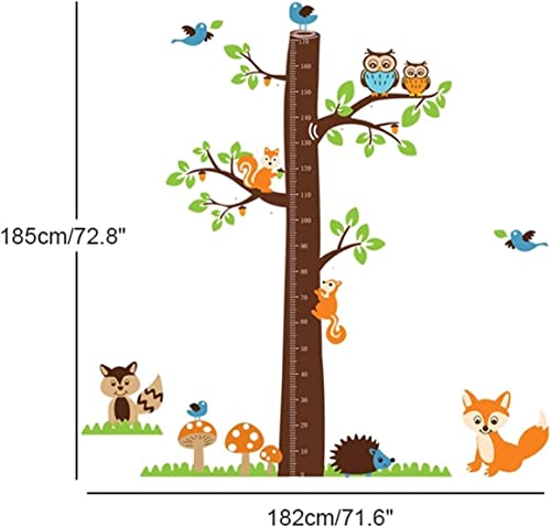 Toise murale pour enfants règle de mesure mignonne déco chambre bébé fille garçon arbre - 4