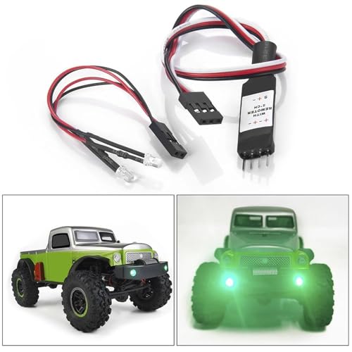 Luces Delanteras Axial SCX24 para Rutas Nocturnas de Mini Crawler 1/24 4