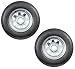 2-Pack Radial Trailer Tire On Rim ST205/75R14 Load D (5 on 4.5) Galvanized Spoke