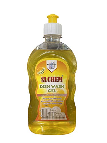 Image of SLCHEM Dish Wash Gel - Less Lather But More Shiner 500ml Bottle Pack of 12