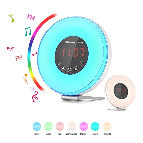 Alarm Clock, SMARTRO 2018 Digital Alarm Clock Radio with Colored