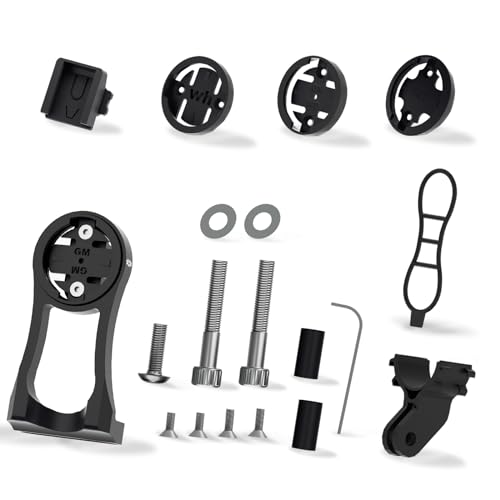 Image of Bike Computer Mount for Garmin - Out Front Combo Mount for Wahoo Elemnt,Wahoo Elemnt Bolt, Wahoo Elemnt Mini, Bryton Cateye, Gopro and Bike Light Adapter