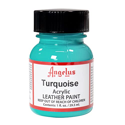 Image of Angelus Acrylic Leather Paint, Turquoise, 1 oz.