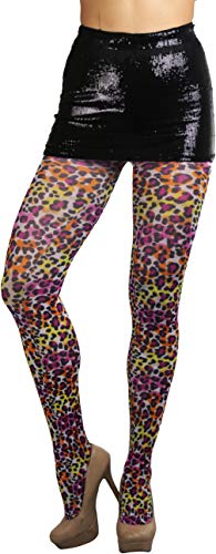 Image of ToBeInStyle Women's Vibrant Multicolor Animal Print Pantyhose Assorted Hosiery