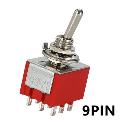 MTS-302 ON-OFF interrupteur miniature DPDT 6A bouton poussoir bascule