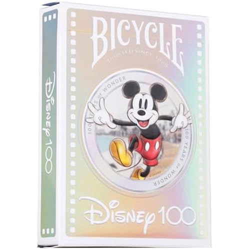 Bicycle Disney Limited Edition 100 Year Anniversary Playing Cards - Holographic Foil - Features 20+ Iconic Disney Characters