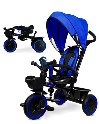 KRIDDO 7-in-1 Tricycle Stroller for Toddlers 18 Months to 5