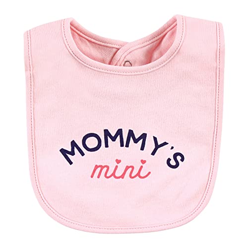 Image of Hudson Baby Unisex Baby Cotton Bibs, Girl Bold Family, One Size