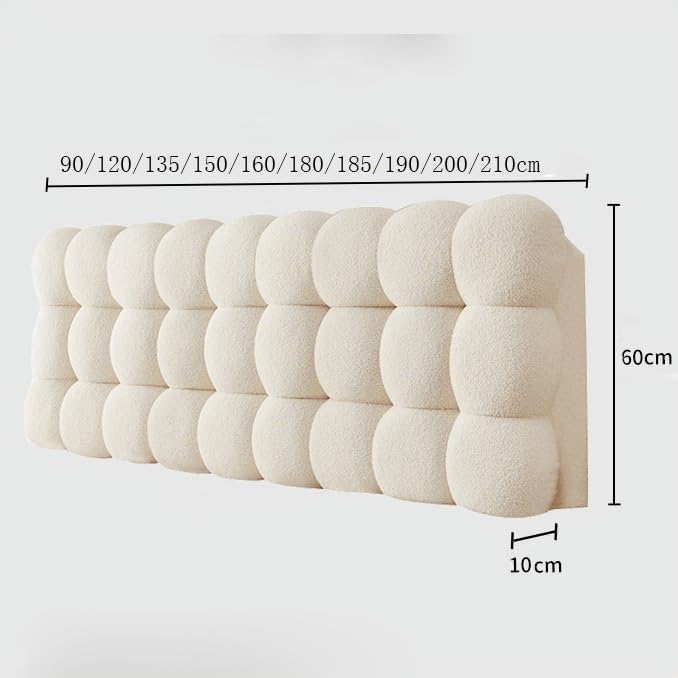 Funda para cabecero de Cama, cojín de Lectura, Funda tapizada, Protector de cabecera de Cama Acolchado de Terciopelo de algodón para niños y Adultos, decoración de Dormitorio Individual, DOB