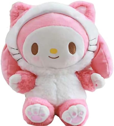 Daweiwang 25cm Cartoon Plush Doll Soft Stuffed Plush Doll My Melody Cinnamon Cute Anime Plush Toy Melody Plush Doll Cute Skin-Friendly Soft Doll Doll Adult Children's Toy Girl Gift