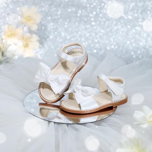Image of ESTINE Toddler /Little Kid Girls Bow Open Toe Flat Evening Dress Sandals