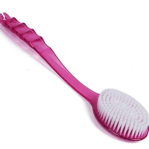 Gemini_mall® Bath Brush Back Scrubber Long Handle Shower Body Brush (Rose Red)