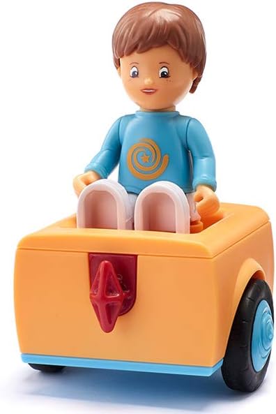 Toddys by Siku 0201, Adam Addy, Do łączenia z innymi pojazdami, zawiera ruchomą figurkę do zabawy, Solidnej jakości mechanizm napędowy, Pomarańczowy/jasnoniebieski, Od 12 miesiąca życia