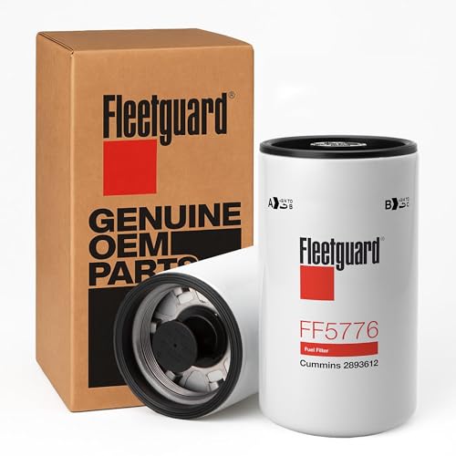 Fleetguard FF5776 Fuel Filter for Cummins ISX 15 engine - Genuine OEM Replacement secondary filter for 2010-2019 Cummins ISX - 1 pack