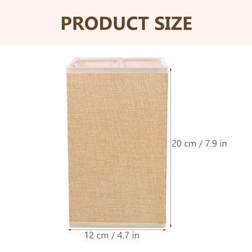 Pantalla de lámpara de mesa y colgante E27 de tela beige PRETYZOOM multiusos 2