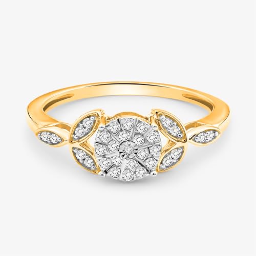 Image of KEEMTI Lab Grown Diamond Ring For Women 925 Sterling Silver Anti Tarnish