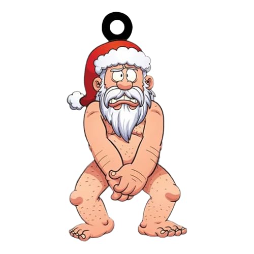 Santa Ornamente, auffällig, 4x4x6cm, hängende lustige nackte...