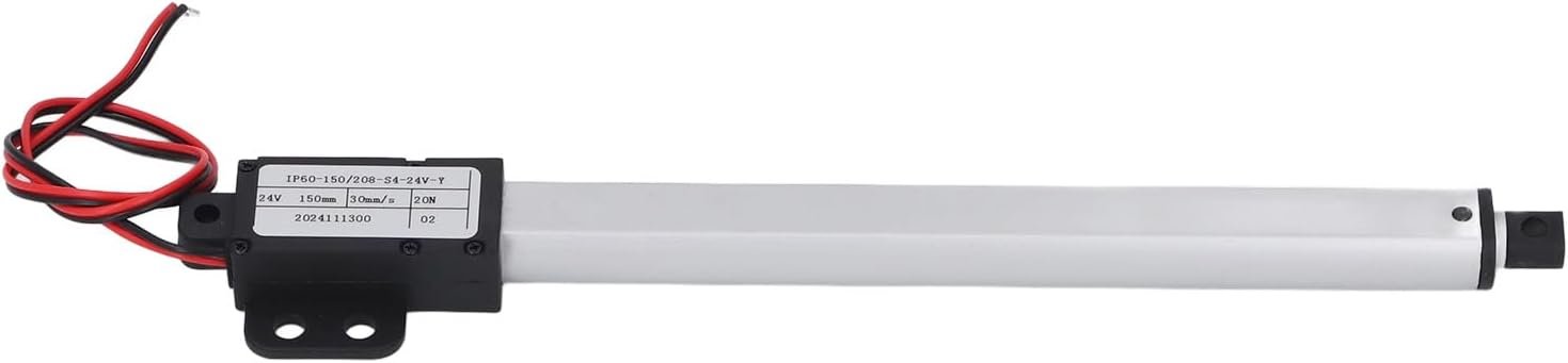Electric Linear Actuator Efficient 20N Thrust 30mm/s Auto Telescopic Motion Actuator for Home Automation Robotics 150mm Stroke Aluminum