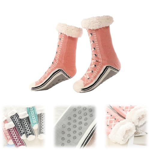 Image of Ultra-Thick Cashmere Slipper Home Socks, Cashmere Slipper Socks, Slipper Socks For Women