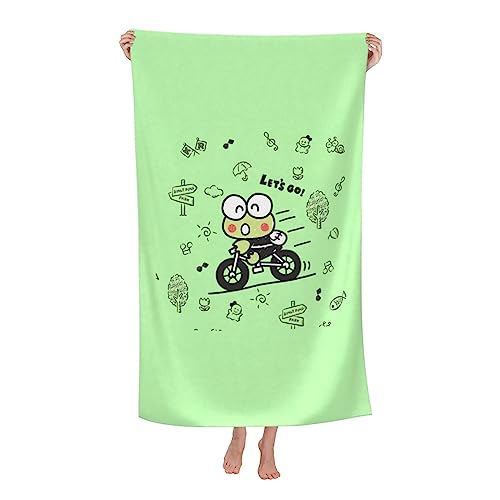 けろけろけろっぴマグカップ バスタオル、スポーツタオル 速乾 厚手 抗菌防臭 大判 家庭用、 旅行用 家庭用 抗菌防臭 プレゼント キャラクター 80cm×130cm