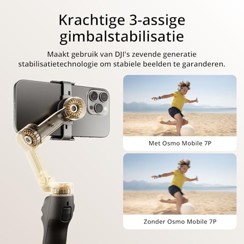 DJI Osmo Mobile 7P-gimbalstabilisator voor iPhone, Android, Native tracking, Verlichting, 3-assige telefoongimbal, Snel starten, Bewerken met één tik, Ingebouwde verlengstang en statief - Afbeelding 4