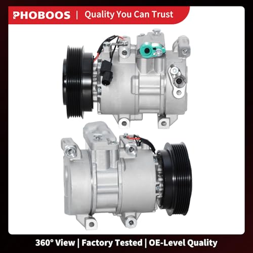 Image of PHOBOOS A /C compressor with Clutch Compatible with Hyundai Accent 2012-2014, Veloster 2012-2017, 1.6L, DV13 Style, w /Round Plug, Ref. CO11360C