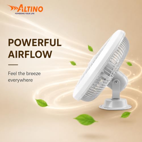 Image of Altino Premuim Powerful Multipurpose Wall cum Cabin /Table Fan for Home & Office| High Air Delivery| Anti-Dust Decorative Star Rated Table Fan | Easy to Clean, 1 Yr Warranty (White, 12 Inch)