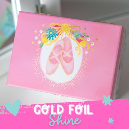 Giggle & Honey GHB1402 Musical Ballerina Jewelry Box For Girls - Kids Music Box With Spinning Ballerina, Ballet Birthday Gifts For Little Girls, Jewelry Boxes thumb #6