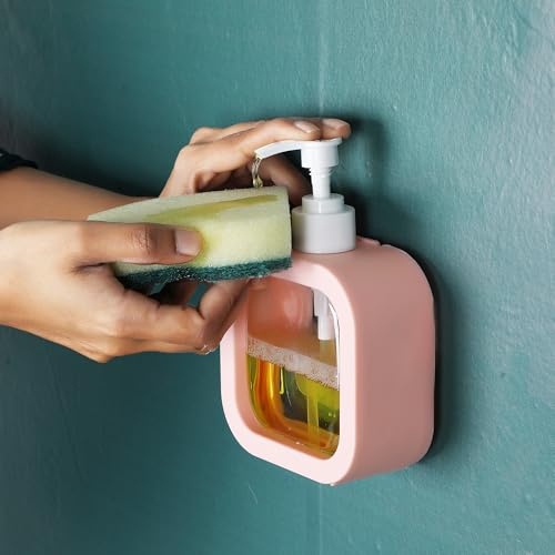 Image of Handwash Dispenser Bottle Soap Dispenser Liquid Soap Dispenser for Wash Basin Hand Wash Bottle for Home Dispenser for Bathroom Pump Bottle Dispenser Liquid Handwash Dispenser-Pink-2 PCS
