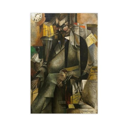 ANFOTCM Poster sur toile Albert Gleizes, The Publisher Eugene Figuiere - Décoration murale pour salon, chambre à coucher - 12x18in / 30 x 45 cm