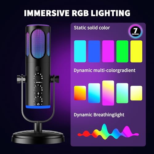 image for P PUPGSIS PUPGSIS Gaming Microphone for PC, Noise Cancellation Condens