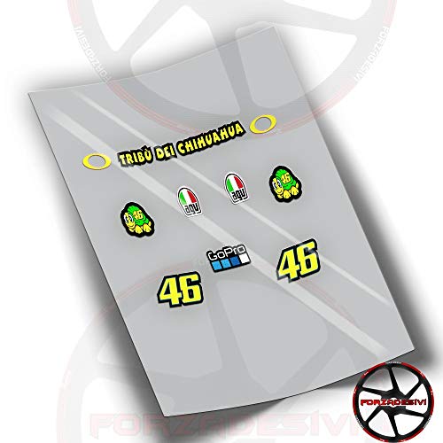 PEGATINAS VISERA CASCO ROSSI 46 FA15 STICKERS ADESIVO AUTOCOLLANTS AUFKLEBER SPONSORS THE...