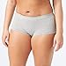 Amazon Essentials Women's Cotton Boyshort Underwear (Available in Plus Size), Pack of 5, Black/Grey Heather/White, 3X