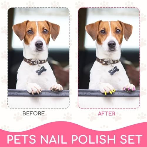 Image of OLINGYOU 15 Colors Dog Nail Polish Pens Quick Dry, Pet Nail Polish Set for Dogs DIY Dogs Puppy Nails, Dog Safe Nail Polish Non Toxic, Odorless, Easy to Apply
