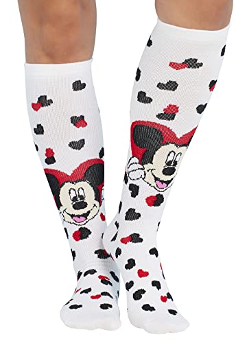 Cherokee Women's 10-15mmHg Compression Socks – Fun Print Knee Highs with Light Support, Soft Feel - PRINTSUPPORT, One Size, All My Heart
