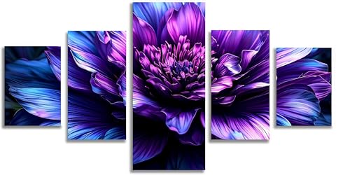 Diamond painting fleur violet Mefooge kit complet 5 pack pour adulte grand format 225x110cm F772