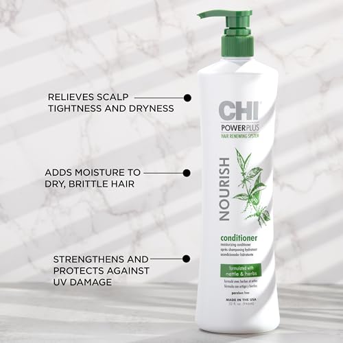 CHI Powerplus Nourishing Conditioner, Hair Renewal System For A Healthy Scalp, Relieves Tightness & Dryness, Strengthens & Protects Against UV, 32 Oz - image 2