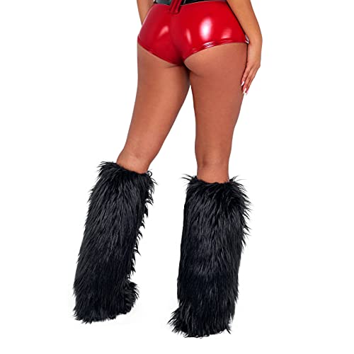 Women Faux Fur Leg Warmers Furry Fuzzy Winter Boot Cuffs Cover2