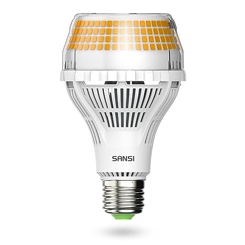SANSI 400W Equivalent A21 LED Light Bulb, 3000K Soft Warm