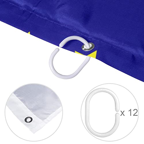 Rideau de douche étoile anti projection d'eau sans odeur plastique baignoire - 5