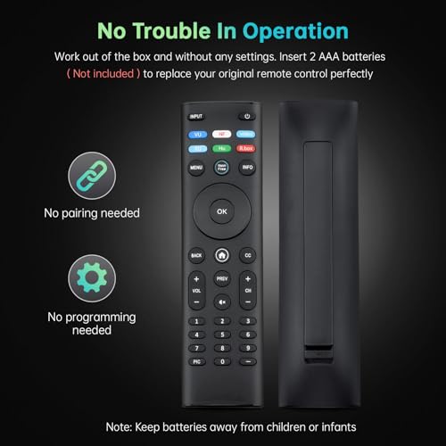 Image of Luyeper Replacement Control for All Vizio Smart TV Remote - No Setup | XRT140 Remote for Vizio E V M D P PX Series, HD, Full HD, 4K, Quantum, Quantum Pro Smart TV