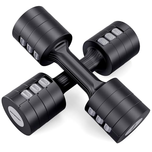 EAST MOUNT Adjustable Dumbbells 5 lb Dumbbells Set of 2 / Pair 10 lb Total Free Weights 6 in 1 Women Hand Weights for Home,Office,Gym Exercise Training 2lb 3lb 4lb 5lb Fast Adjust by EAST MOUNT - Used condition - US$37.86