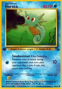 Pokemon - Horsea (49) - Fossil 1st Edition