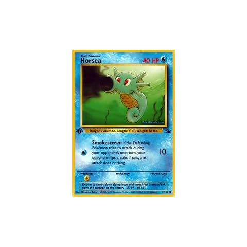 Pokemon Horsea Fossil 1st Edition Cover