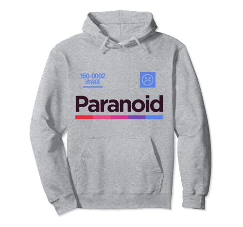 Paranoid - Aesthetic Vintage Vaporwave Fashion Sudadera con Capucha